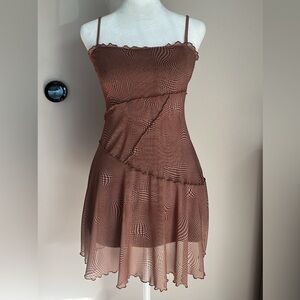 Mesh Brown Women's Dress